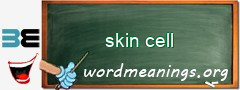 WordMeaning blackboard for skin cell
